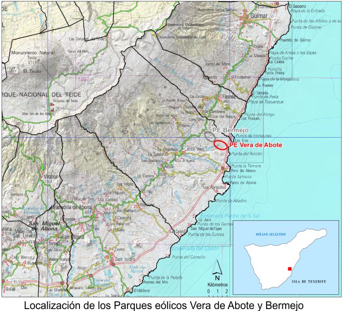 Localización parques eólicos