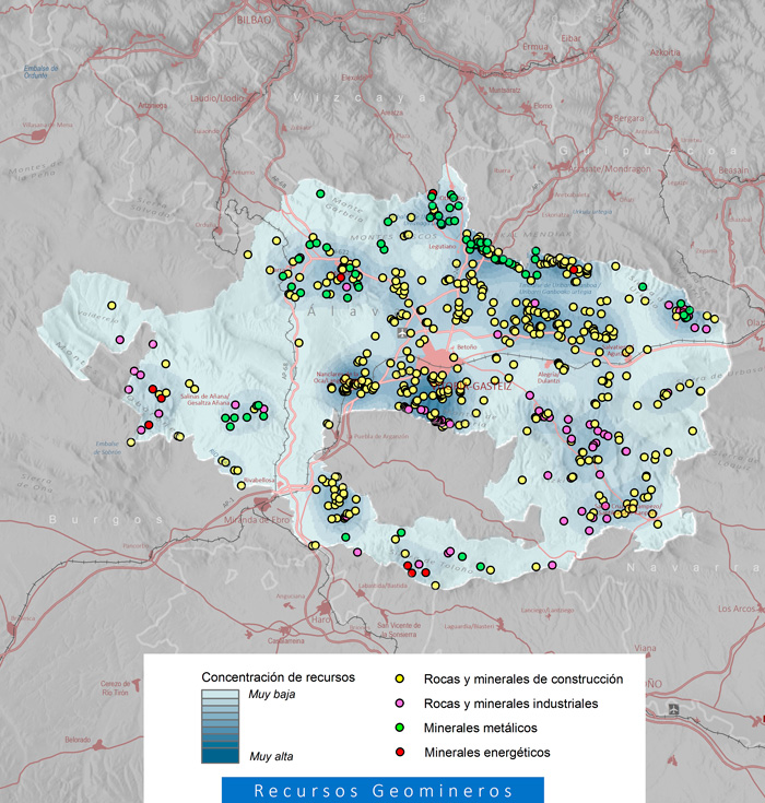 Álava Central. Recursos geomineros